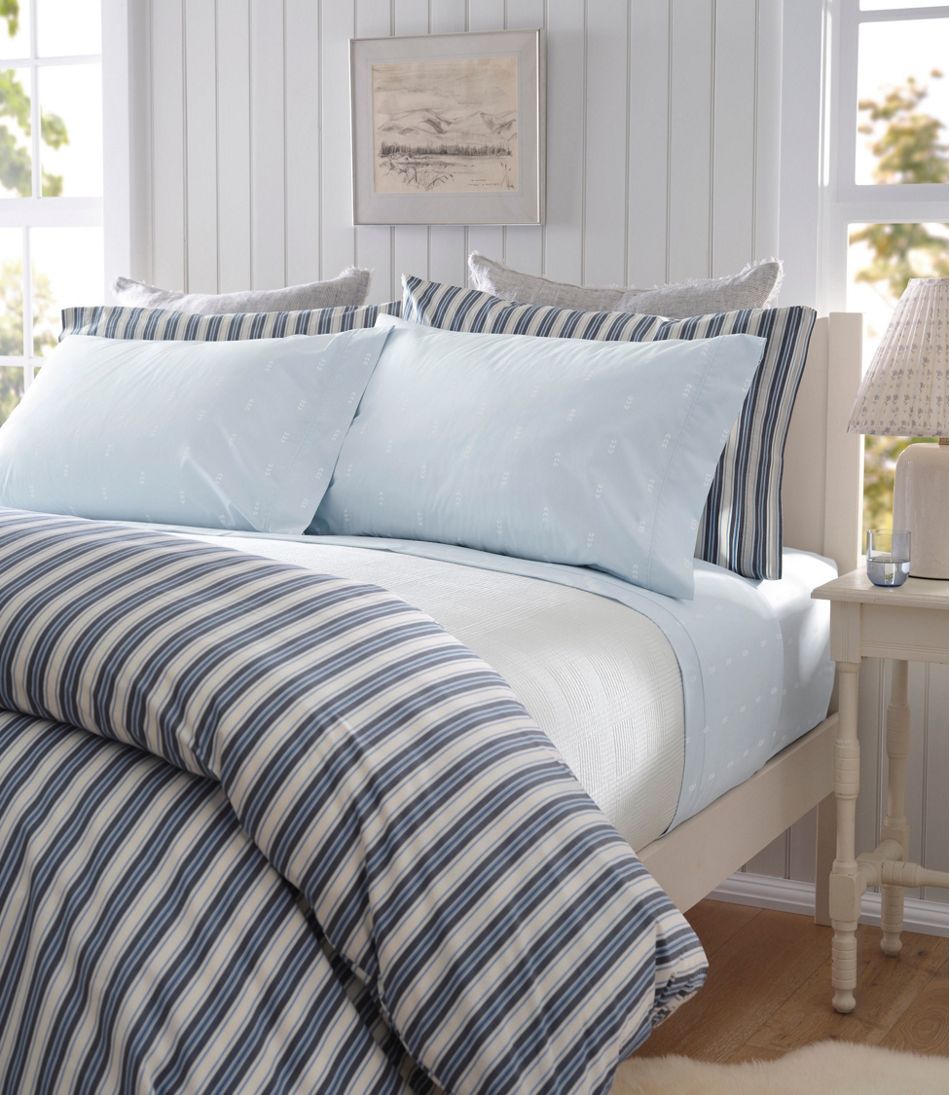 Sunwashed Percale Comforter Cover, Stripe | L.L.Bean sale