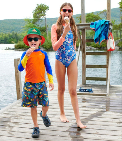 Girls' Watersports Swimwear, Rashguard One-Piece | L.L.Bean near me