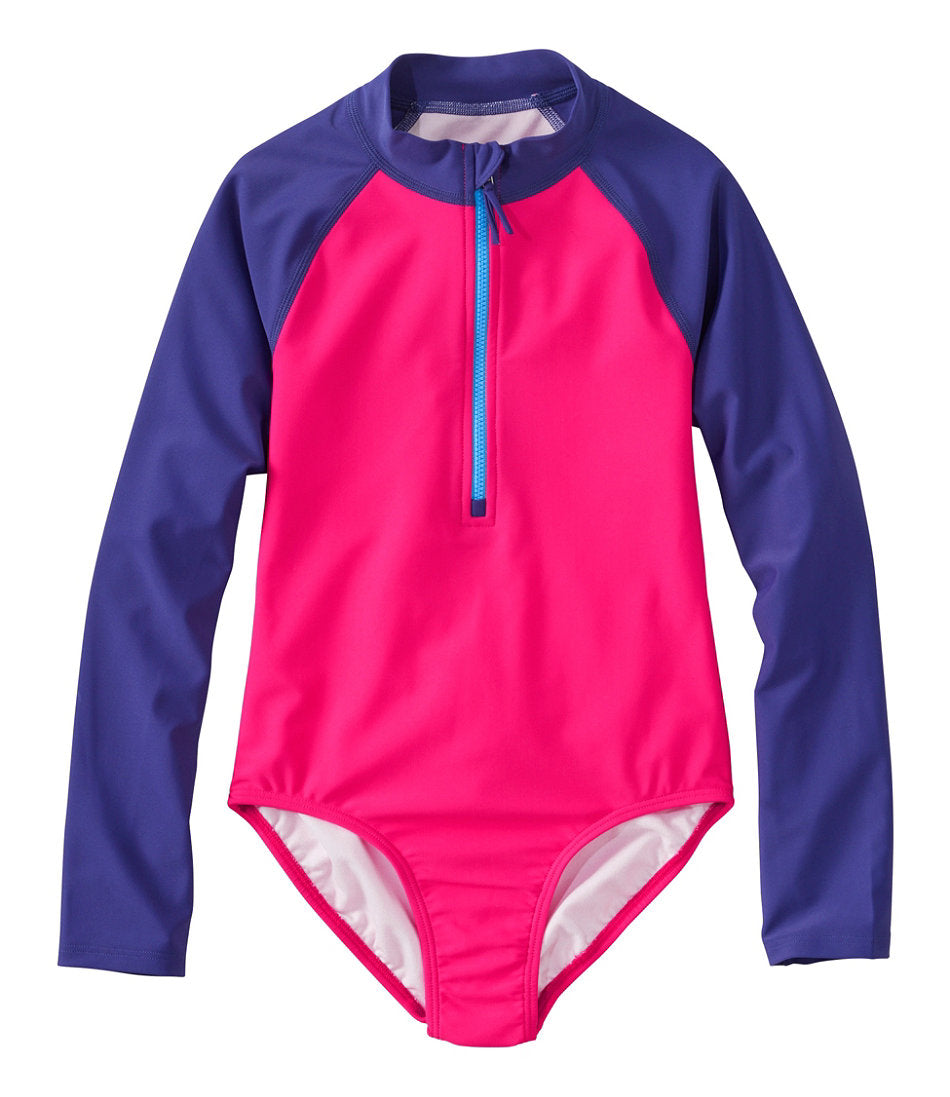 Girls' Watersports Swimwear, Rashguard One-Piece | L.L.Bean near me - US 4634