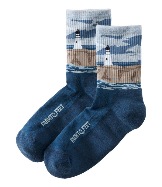Adults' Farm to Feet Cape Headlight Lighthouse Light Cushion 3/4 Crew Socks | L.L.Bean near me