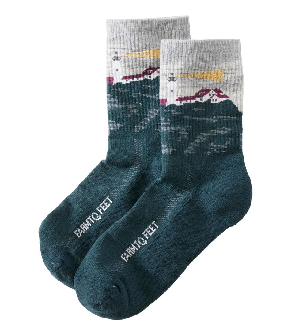 Adults' Farm to Feet Portland Headlight Lighthouse Light Cushion 3/4 Crew Socks | L.L.Bean discount