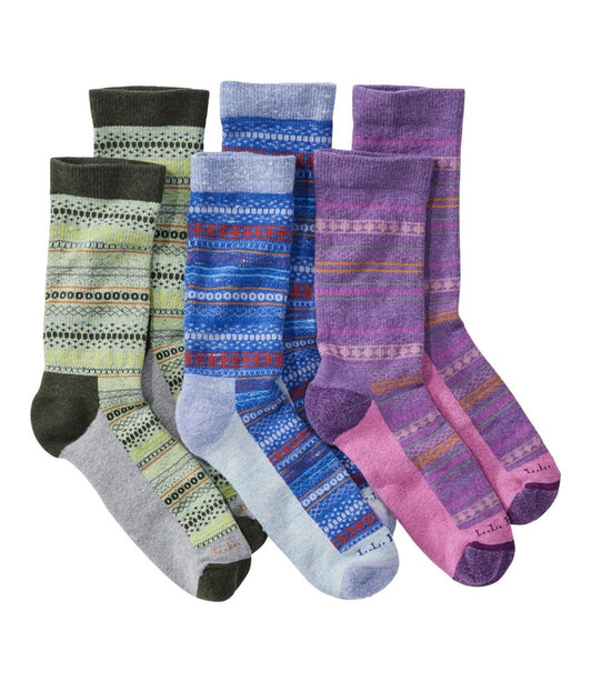 Adults' Wicked Soft Cotton Socks Fair Isle Gift Set, 3-Pack | L.L.Bean discount