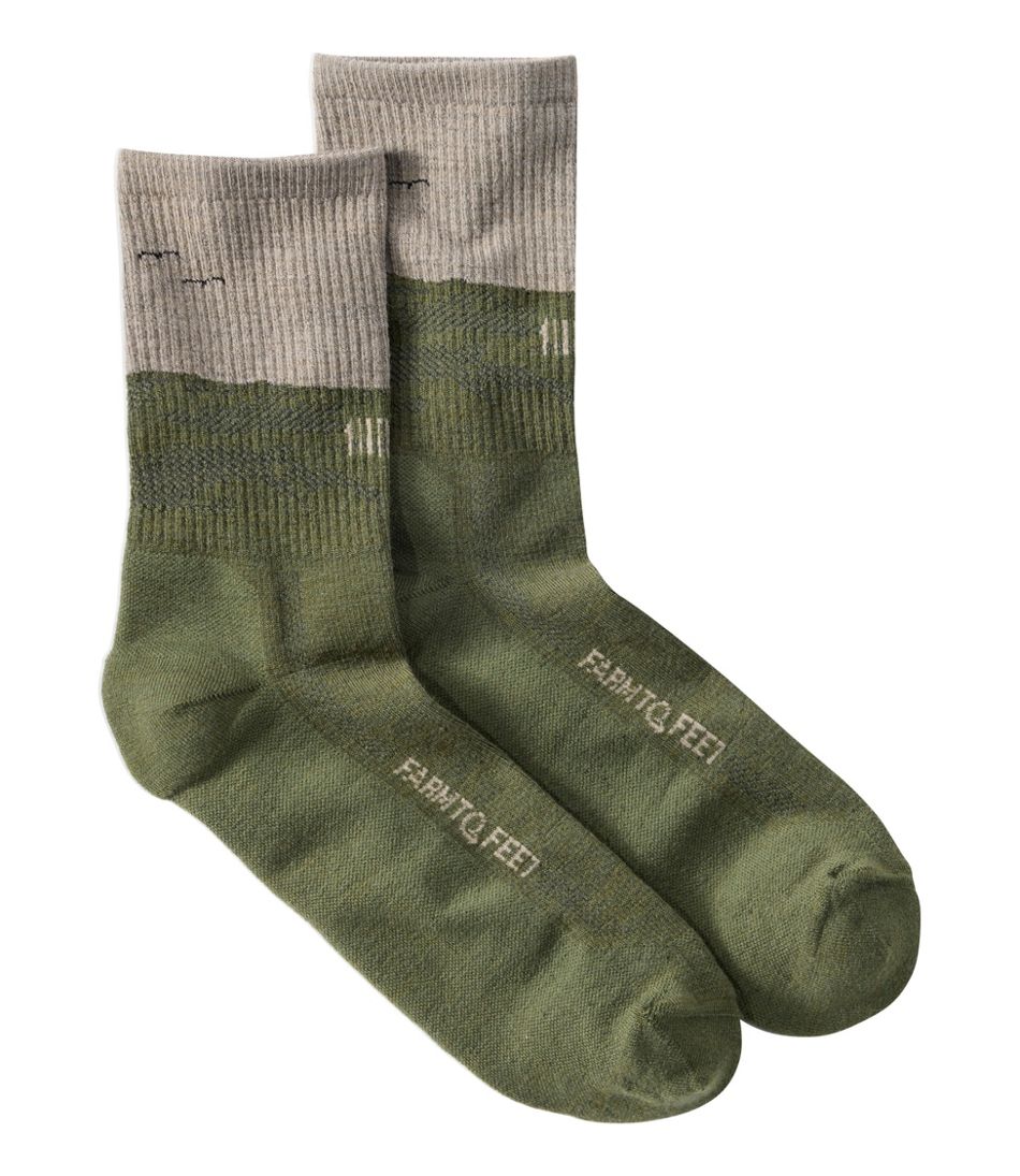 Adults' Farm to Feet Portland West Quoddy Lighthouse Light Cushion 3/4 Crew Socks | L.L.Bean outlet