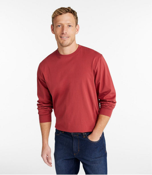 Men's Carefree Unshrinkable Tee, Traditional Fit, Long-Sleeve | L.L.Bean outlet