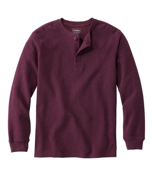 Men's Unshrinkable Mini-Waffle Henley, Long-Sleeve Traditional Fit | L.L.Bean for sale