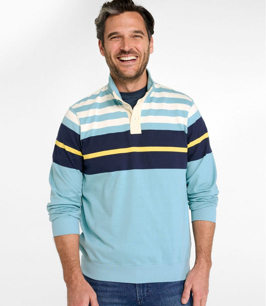 Men's Bean's Vintage Soft Rugby, Mockneck, Chest Stripe | L.L.Bean discount