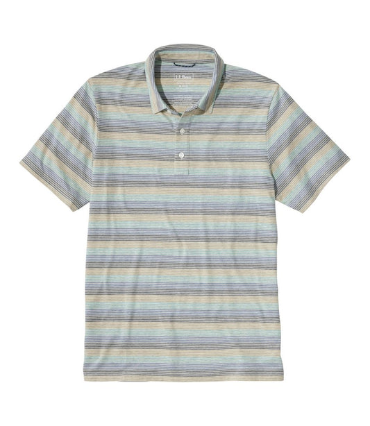 Men's Comfort Stretch Performance® Pima Polo, Short-Sleeve, Stripe | L.L.Bean online