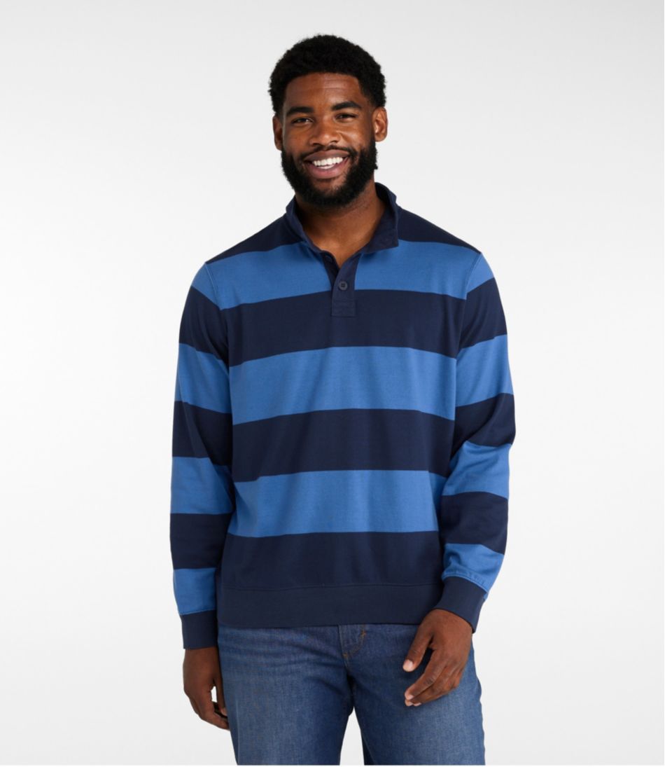 Men's Bean's Vintage Soft Rugby, Mockneck, Stripe | L.L.Bean on sale