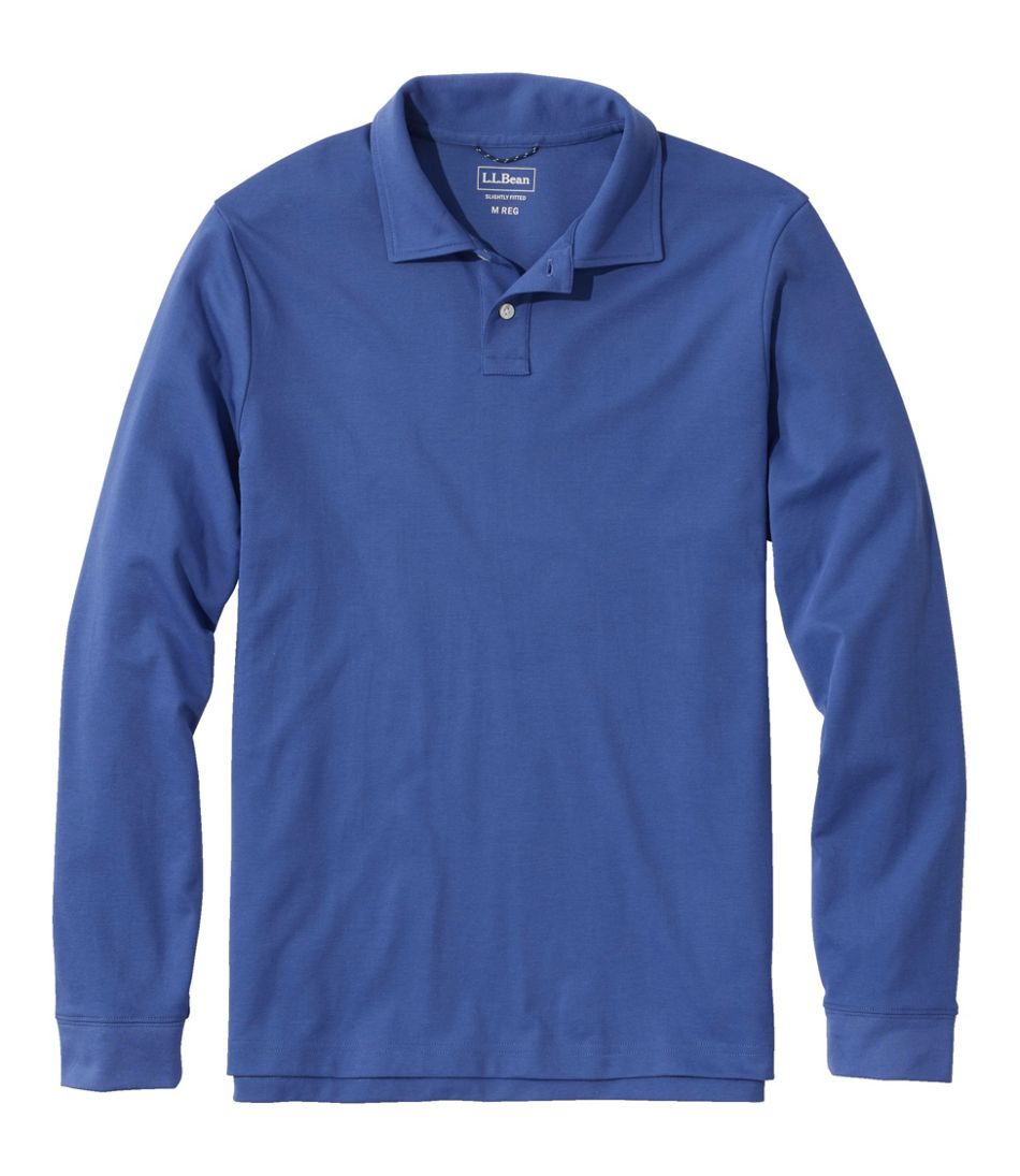 Men's Comfort Stretch Performance® Polo, Long-Sleeve, Slightly Fitted | L.L.Bean sale