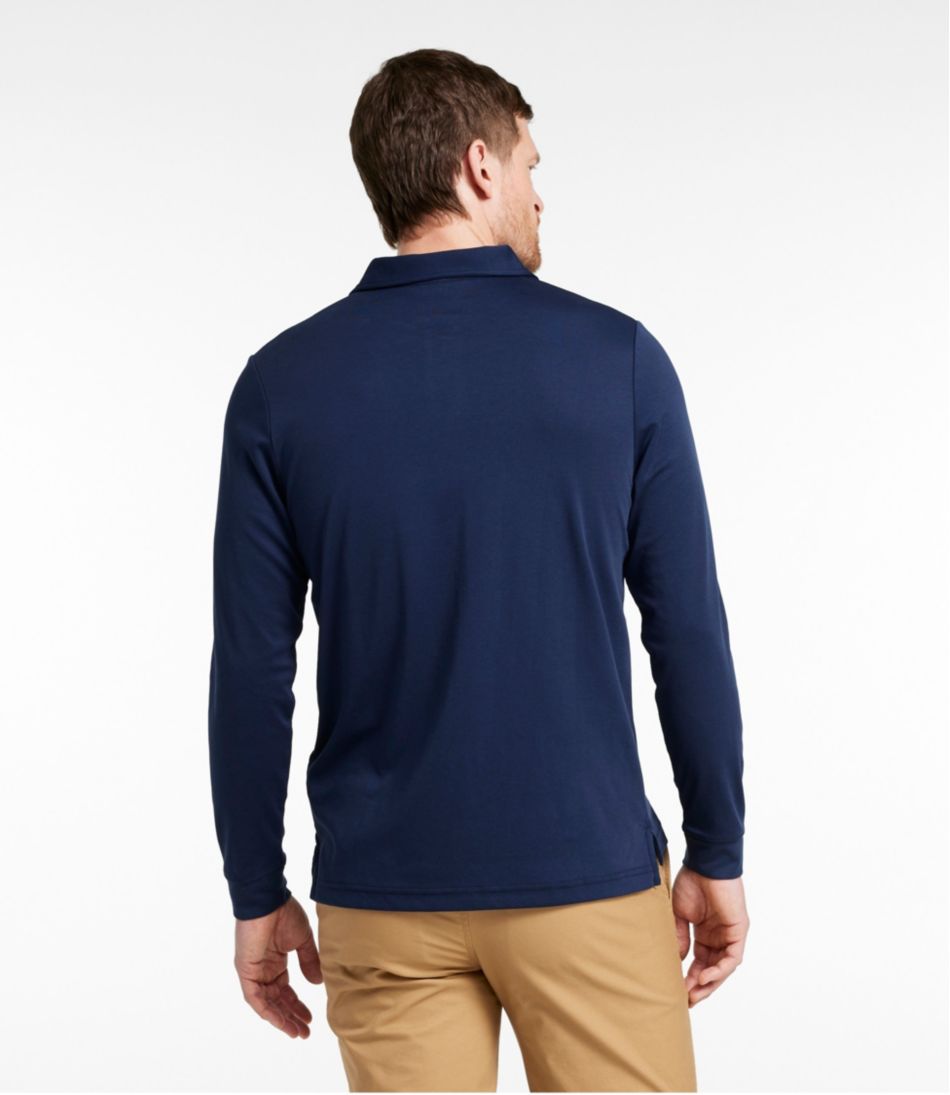 Men's Comfort Stretch Performance® Polo, Long-Sleeve, Slightly Fitted | L.L.Bean sale