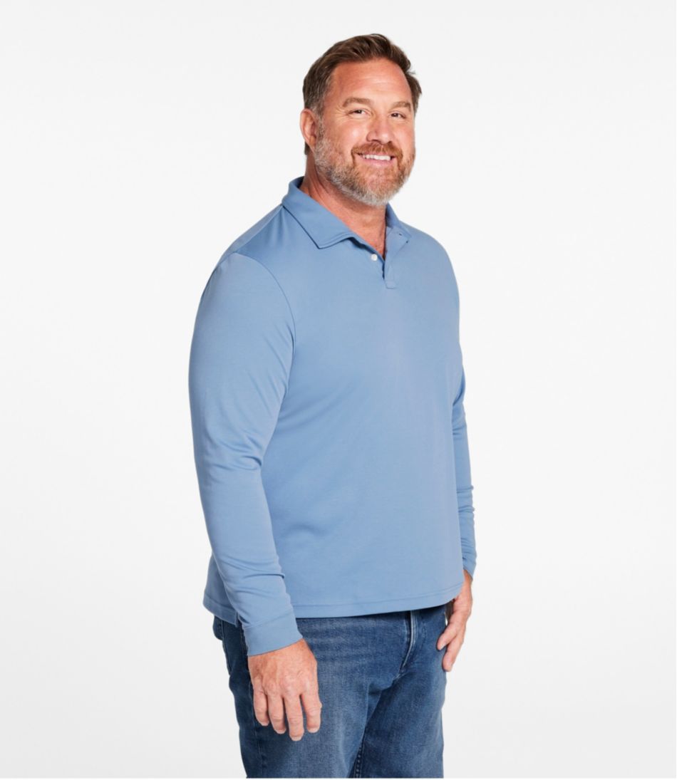 Men's Comfort Stretch Performance® Polo, Long-Sleeve, Slightly Fitted | L.L.Bean sale