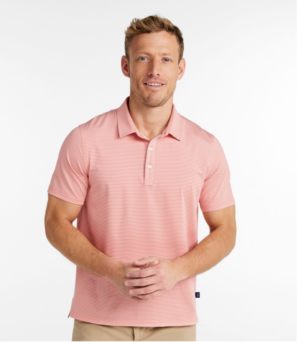 Men's Comfort Stretch Performance® Party Polo, Slightly Fitted, Short-Sleeve, Stripe | L.L.Bean on sale