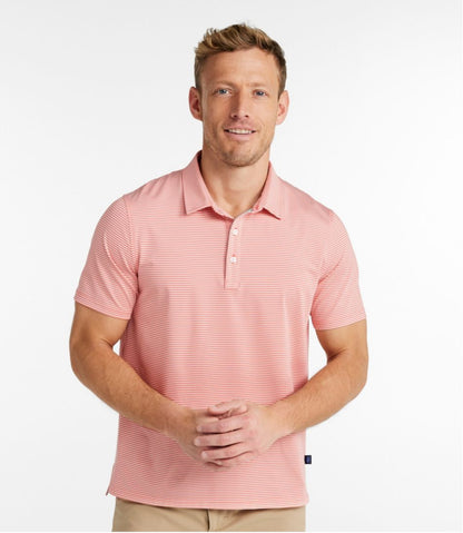 Men's Comfort Stretch Performance® Party Polo, Slightly Fitted, Short-Sleeve, Stripe | L.L.Bean on sale