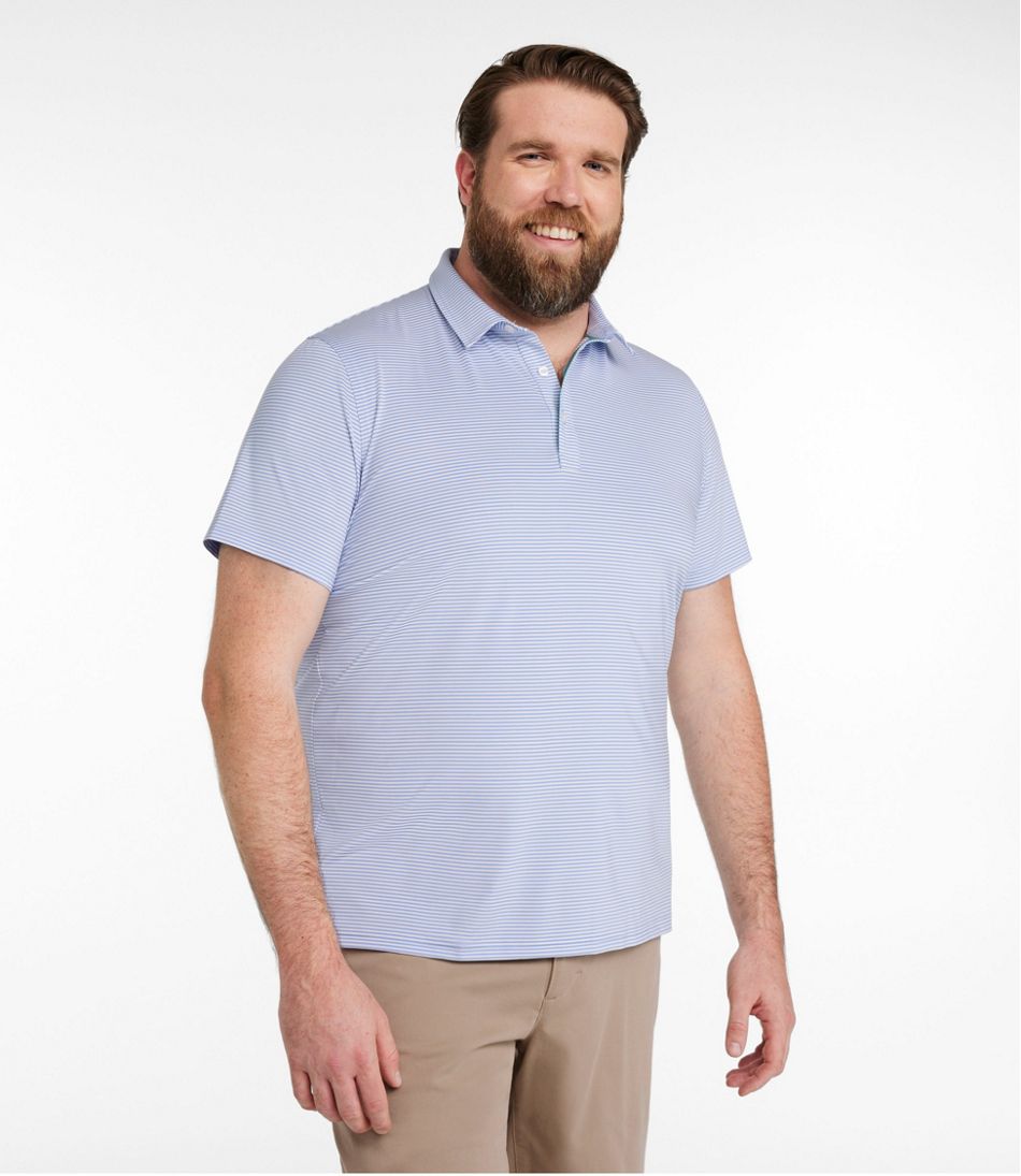 Men's Comfort Stretch Performance® Party Polo, Slightly Fitted, Short-Sleeve, Stripe | L.L.Bean on sale