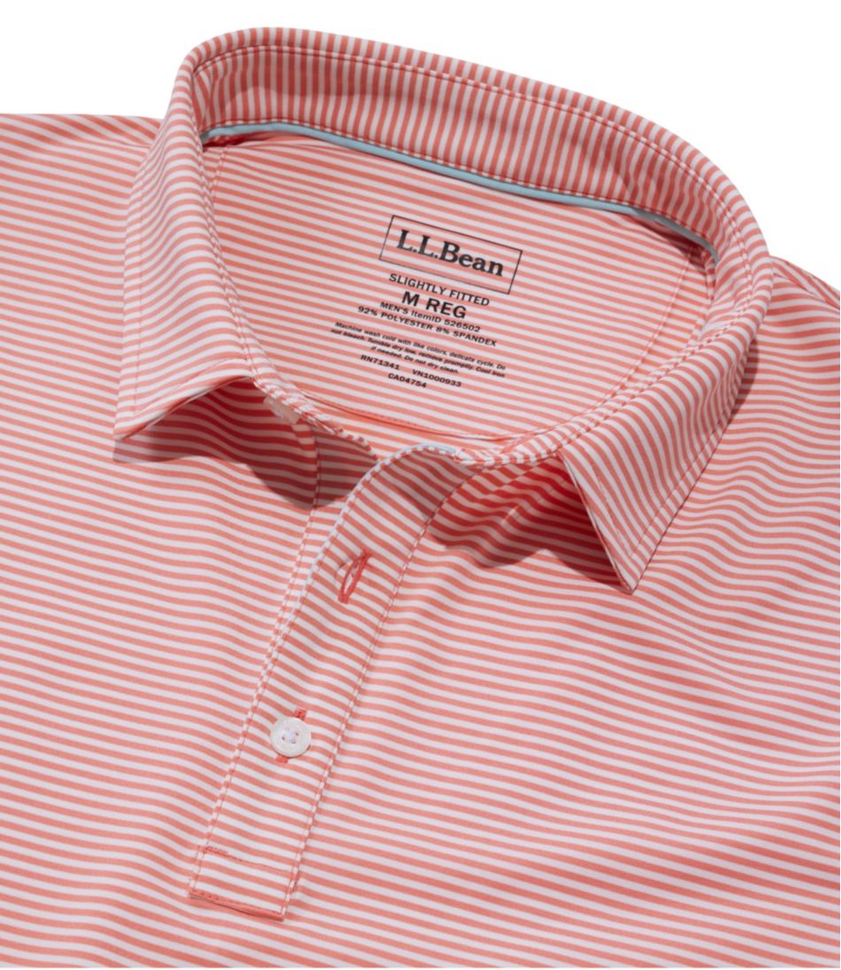 Men's Comfort Stretch Performance® Party Polo, Slightly Fitted, Short-Sleeve, Stripe | L.L.Bean on sale