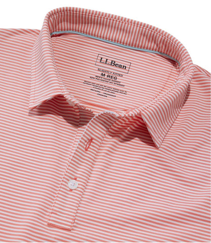Men's Comfort Stretch Performance® Party Polo, Slightly Fitted, Short-Sleeve, Stripe | L.L.Bean on sale