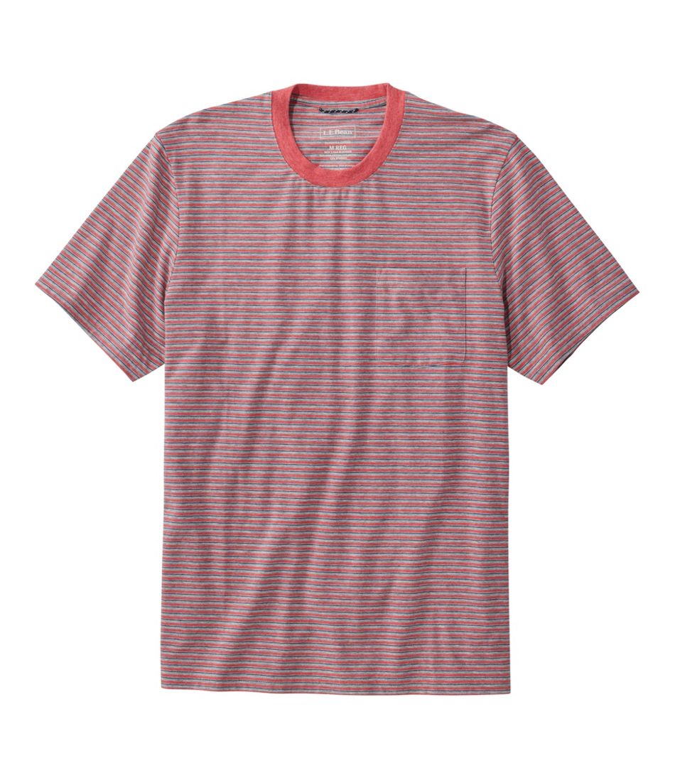 Men's Comfort Stretch Performance® Pima Pocket Tee, Short-Sleeve, Stripe | L.L.Bean discount