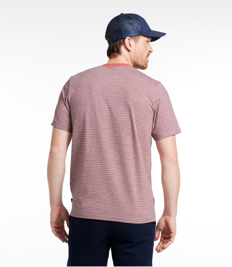 Men's Comfort Stretch Performance® Pima Pocket Tee, Short-Sleeve, Stripe | L.L.Bean discount
