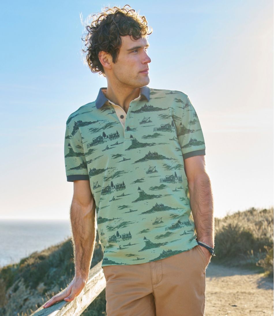 Men's Casco Bay Rugged Polo, Short-Sleeve, Print | L.L.Bean sale