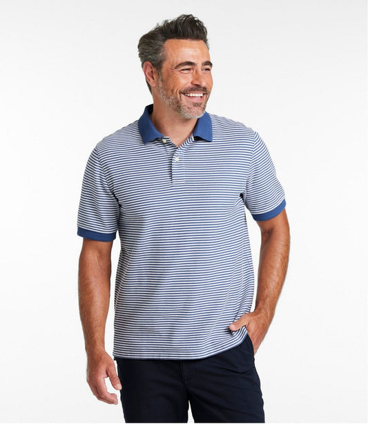 Men's Premium Double L® Polo, Banded Short-Sleeve Without Pocket Stripe | L.L.Bean on sale