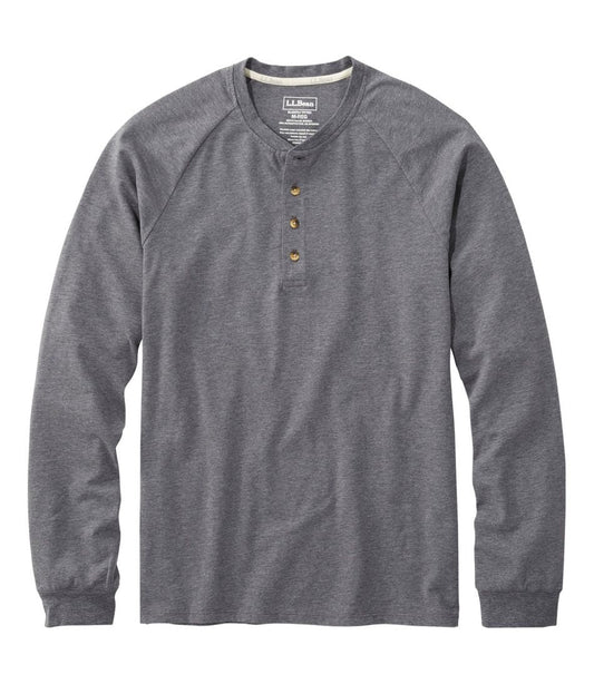 Men's Comfort Stretch Pima Tee Shirt, Long-Sleeve Henley | L.L.Bean online