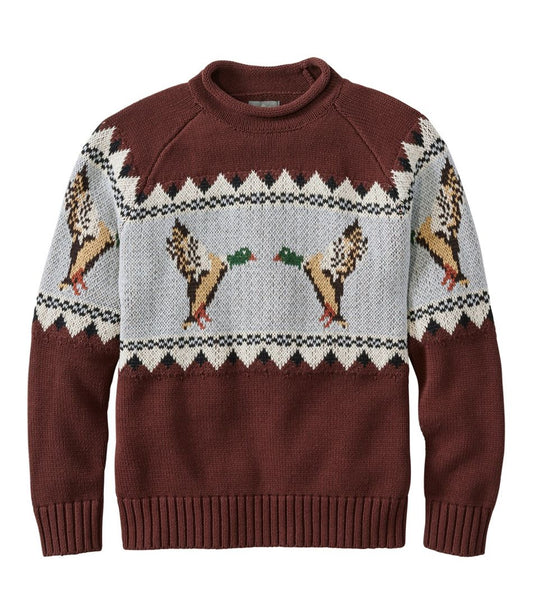 Men's Signature Organic Cotton Rollneck Sweater, Fair Isle | L.L.Bean online