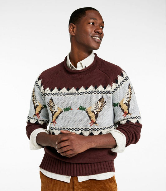 Men's Signature Organic Cotton Rollneck Sweater, Fair Isle | L.L.Bean online