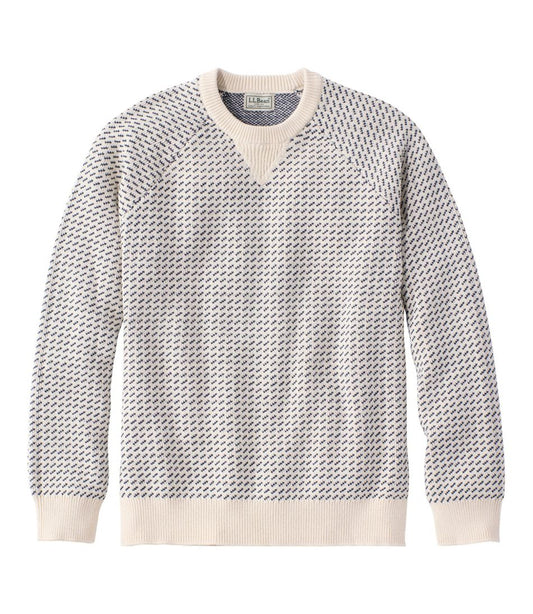 Men's Wicked Soft Cotton/Cashmere Sweater, Crewneck, Pattern | L.L.Bean sale