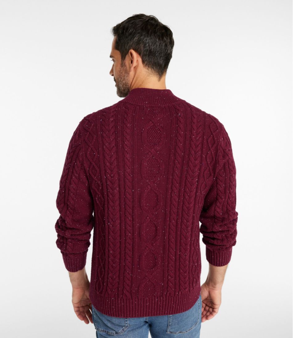 Men's Bean's Heritage Soft Cotton Fisherman Sweater, Button-Mock | L.L.Bean discount