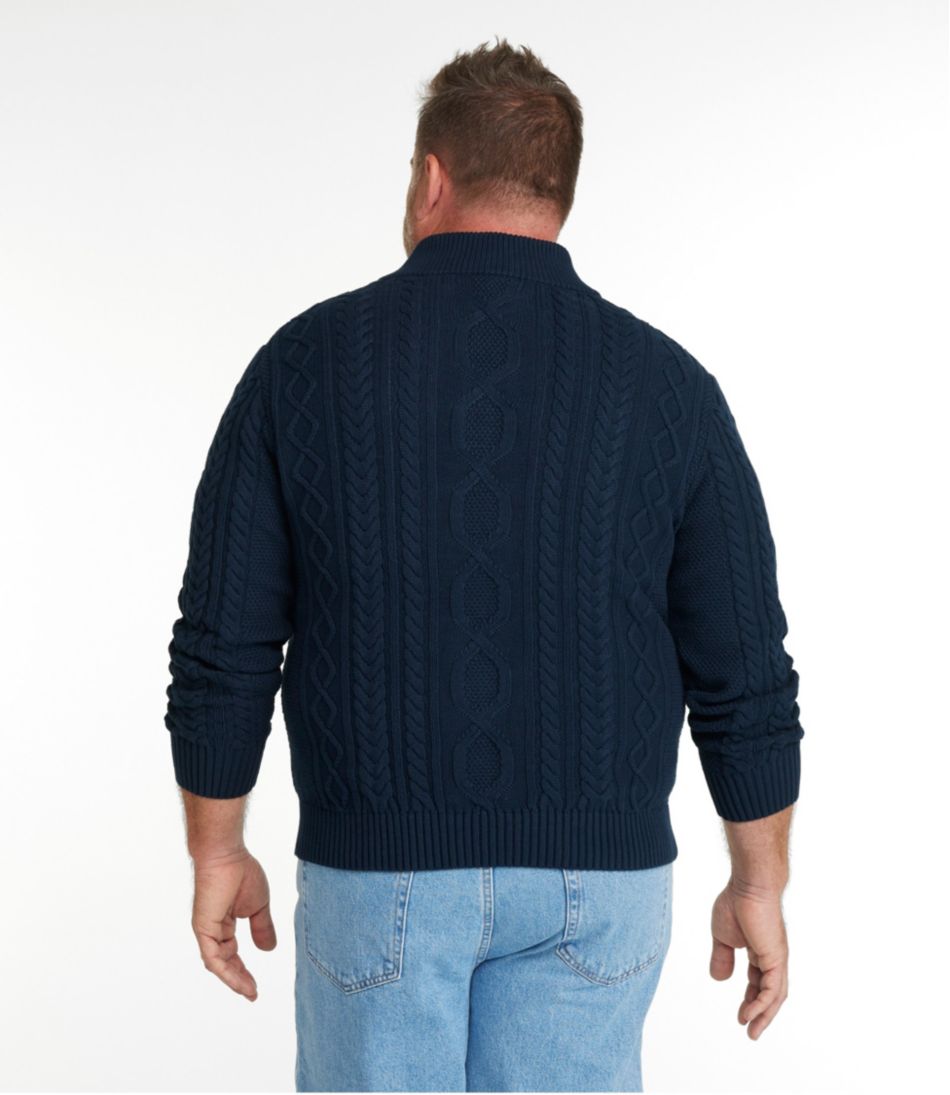 Men's Bean's Heritage Soft Cotton Fisherman Sweater, Button-Mock | L.L.Bean discount