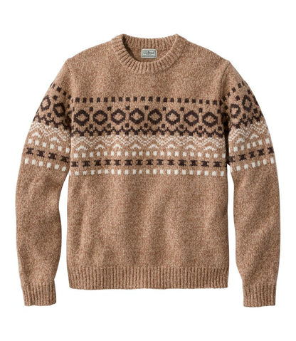 Men's Bean's Classic Ragg Wool Sweater, Crewneck, Fair Isle | L.L.Bean sale