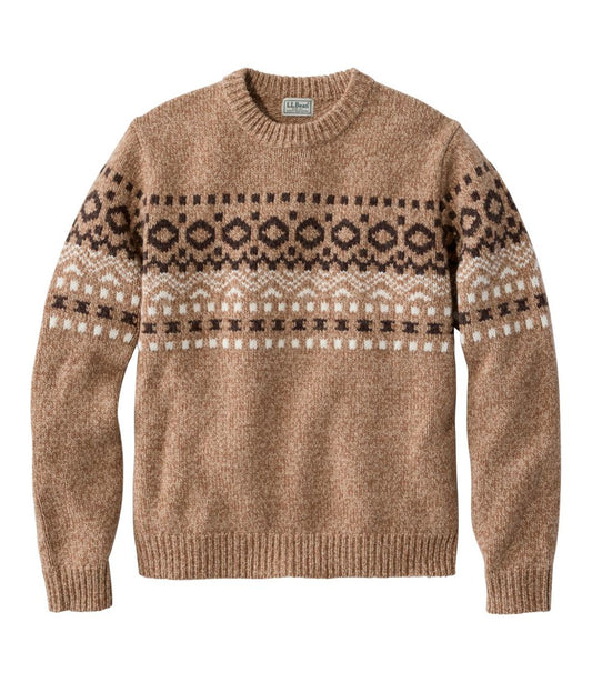 Men's Bean's Classic Ragg Wool Sweater, Crewneck, Fair Isle | L.L.Bean sale