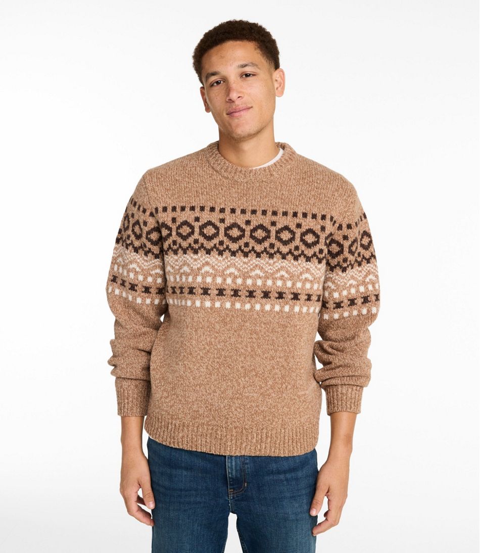 Men's Bean's Classic Ragg Wool Sweater, Crewneck, Fair Isle | L.L.Bean sale