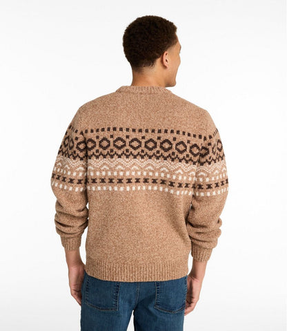 Men's Bean's Classic Ragg Wool Sweater, Crewneck, Fair Isle | L.L.Bean sale