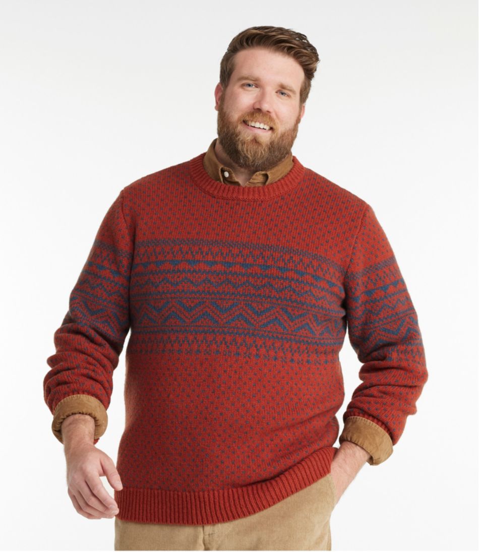 Men's Bean's Classic Ragg Wool Sweater, Crewneck, Fair Isle | L.L.Bean sale