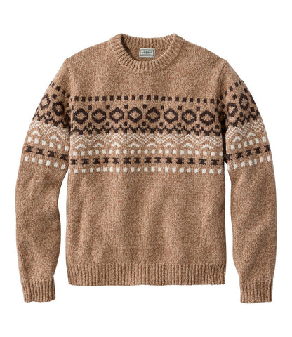 Men's Bean's Classic Ragg Wool Sweater, Crewneck, Fair Isle | L.L.Bean sale - US 5097