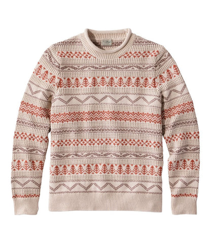 Men's L.L.Bean Organic Cotton Waffle Sweater, Crewneck, Fair Isle | L.L.Bean near me