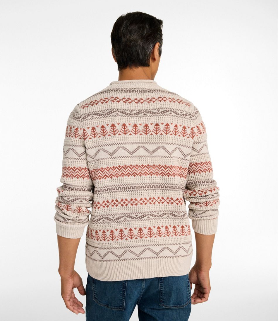 Men's L.L.Bean Organic Cotton Waffle Sweater, Crewneck, Fair Isle | L.L.Bean near me