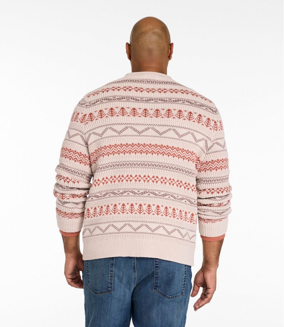 Men's L.L.Bean Organic Cotton Waffle Sweater, Crewneck, Fair Isle | L.L.Bean near me