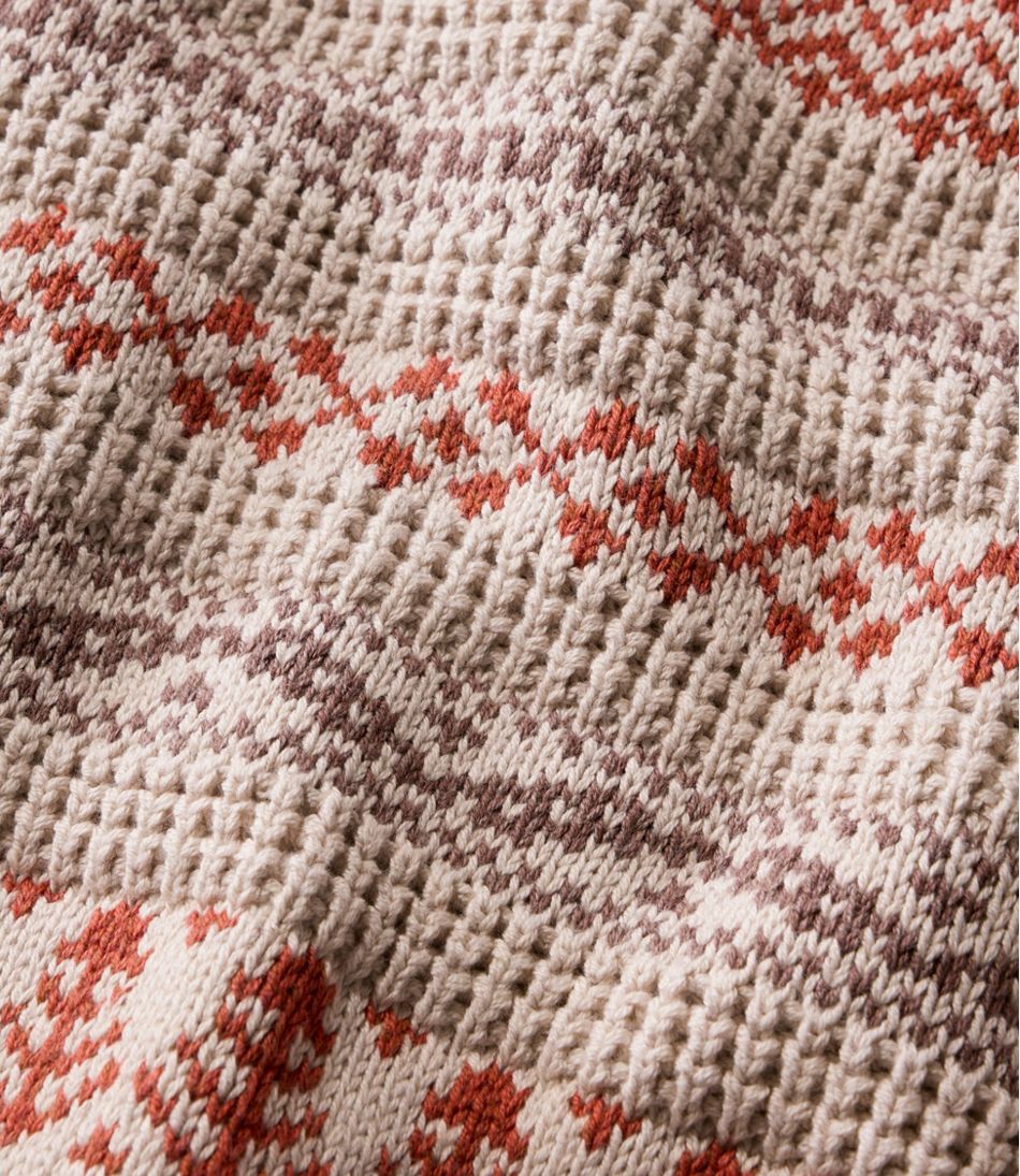 Men's L.L.Bean Organic Cotton Waffle Sweater, Crewneck, Fair Isle | L.L.Bean near me