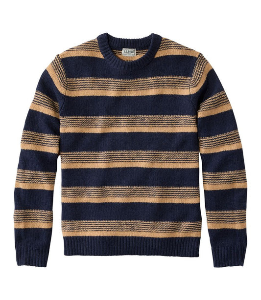 Men's Bean's Classic Ragg Wool Sweater, Crewneck, Stripe | L.L.Bean for sale