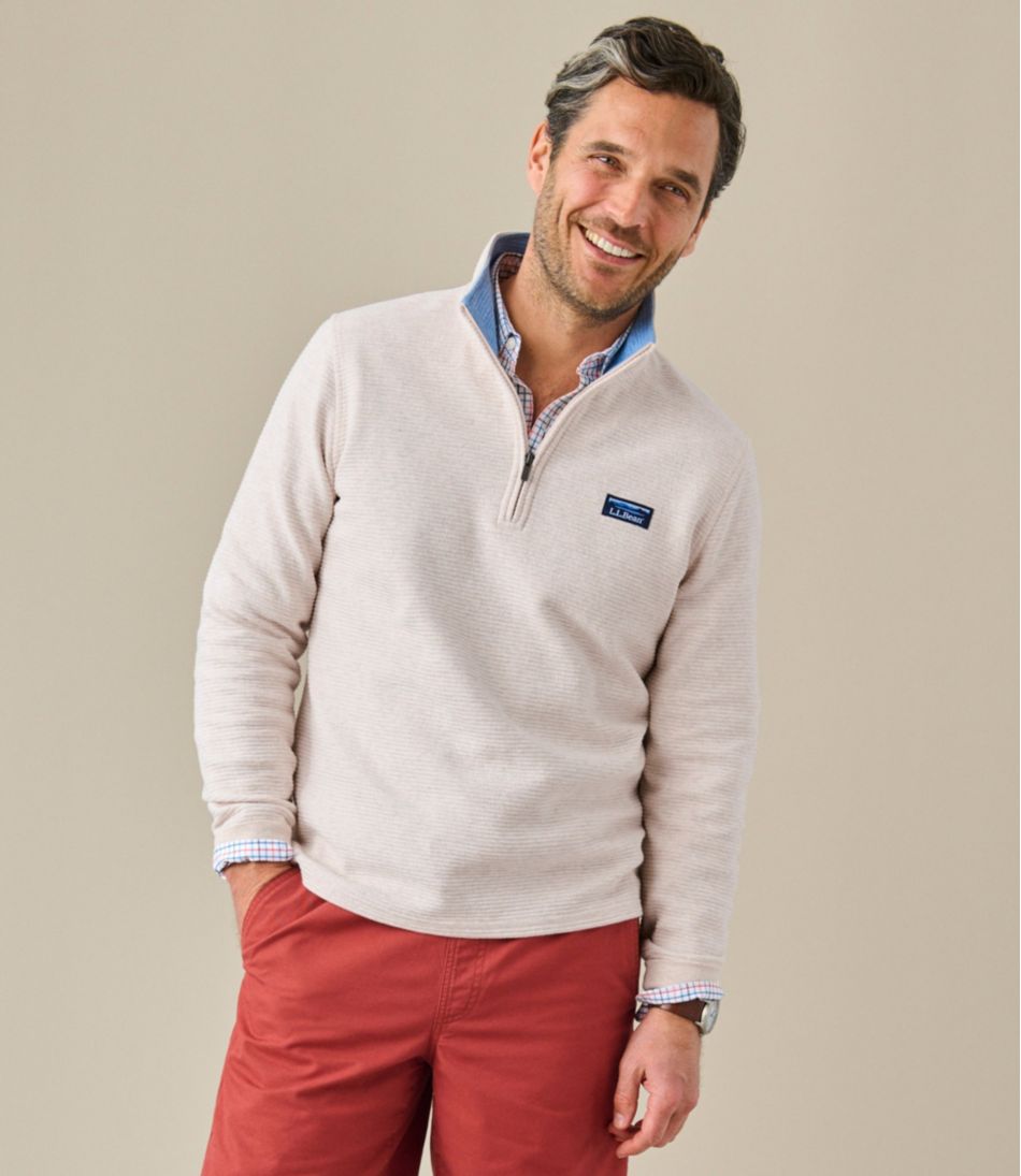 Men's Lakewashed Double-Knit Quarter-Zip Pullover | L.L.Bean online