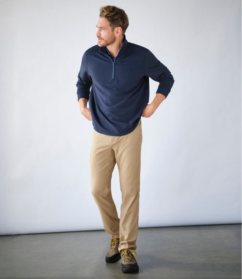 Men's VentureStretch Ottoman-Rib Pullover, Quarter-Zip | L.L.Bean on sale