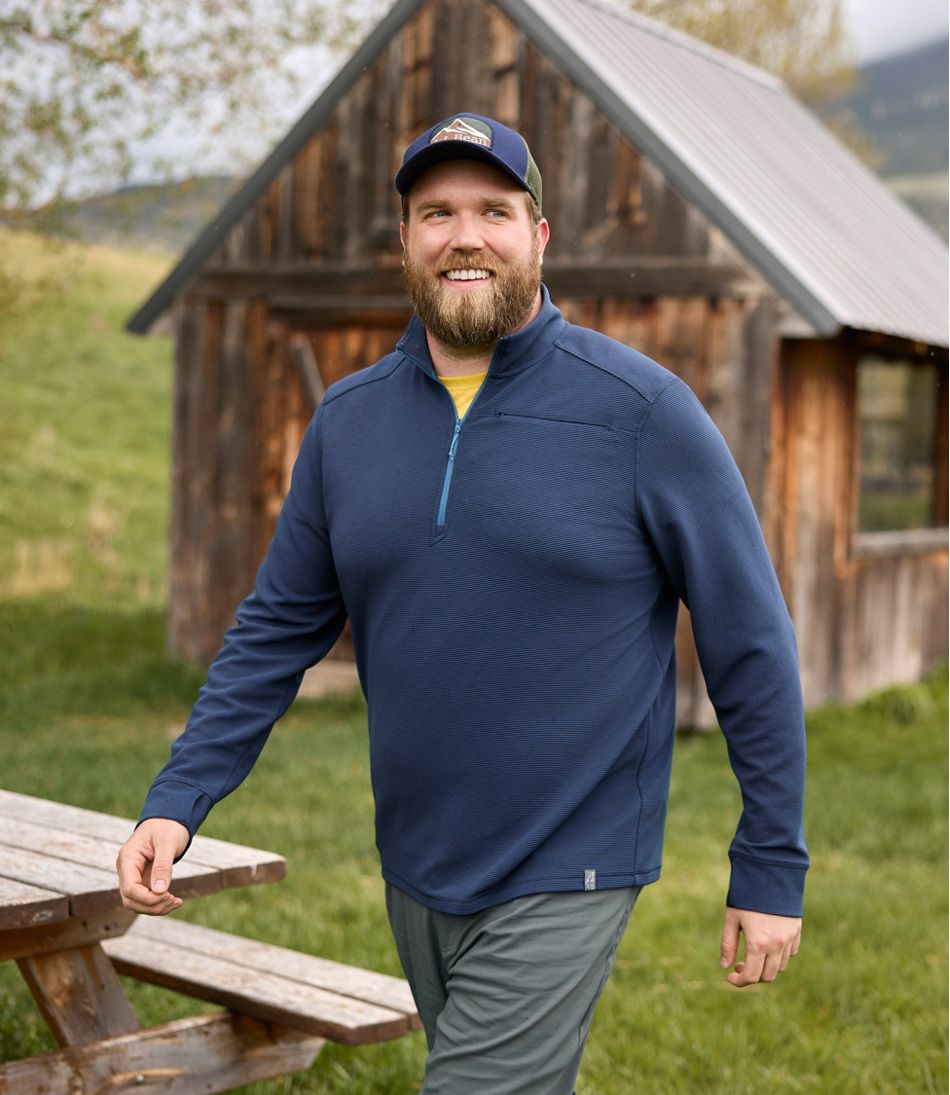 Men's VentureStretch Ottoman-Rib Pullover, Quarter-Zip | L.L.Bean on sale