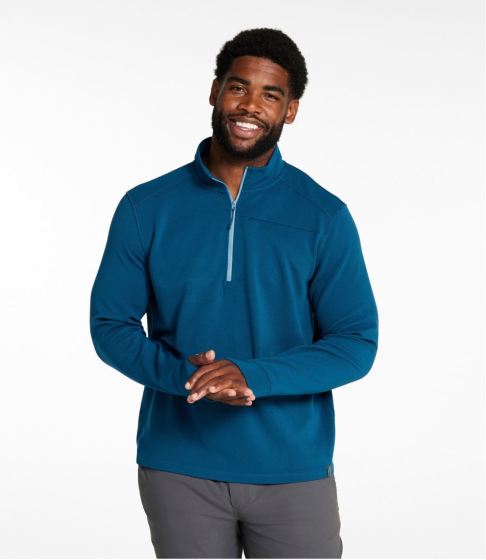 Men's VentureStretch Ottoman-Rib Pullover, Quarter-Zip | L.L.Bean on sale