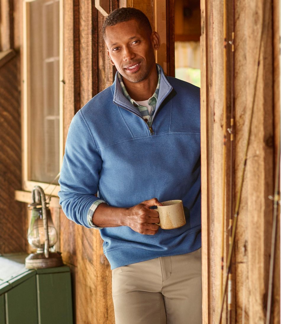Men's All Seasons Textured Sweats, Quarter-Zip | L.L.Bean near me