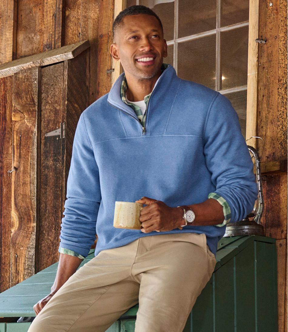 Men's All Seasons Textured Sweats, Quarter-Zip | L.L.Bean near me