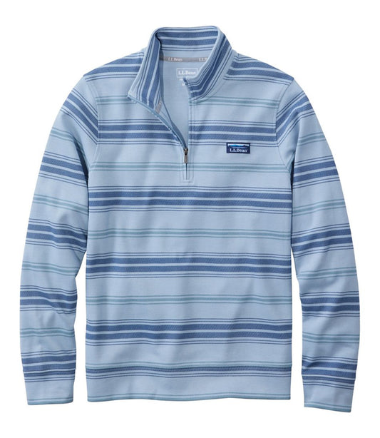 Men's Comfort Stretch Performance® Piqué, Quarter-Zip Pullover, Stripe | L.L.Bean on sale