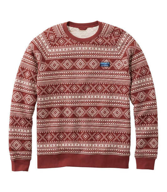Men's Bean's Quilted Sweatshirt, Crewneck, Print | L.L.Bean outlet