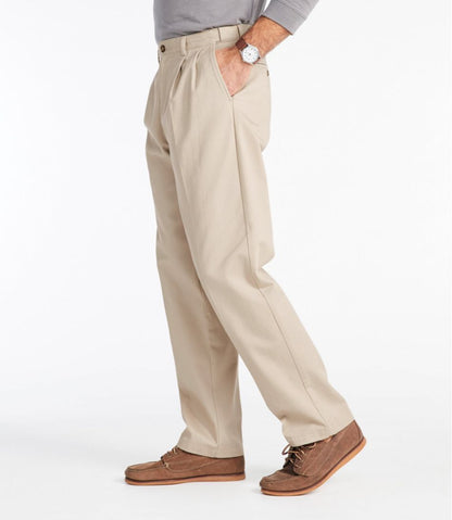 Men's Wrinkle-Free Double L® Chinos, Natural Fit, Hidden Comfort, Pleated | L.L.Bean online
